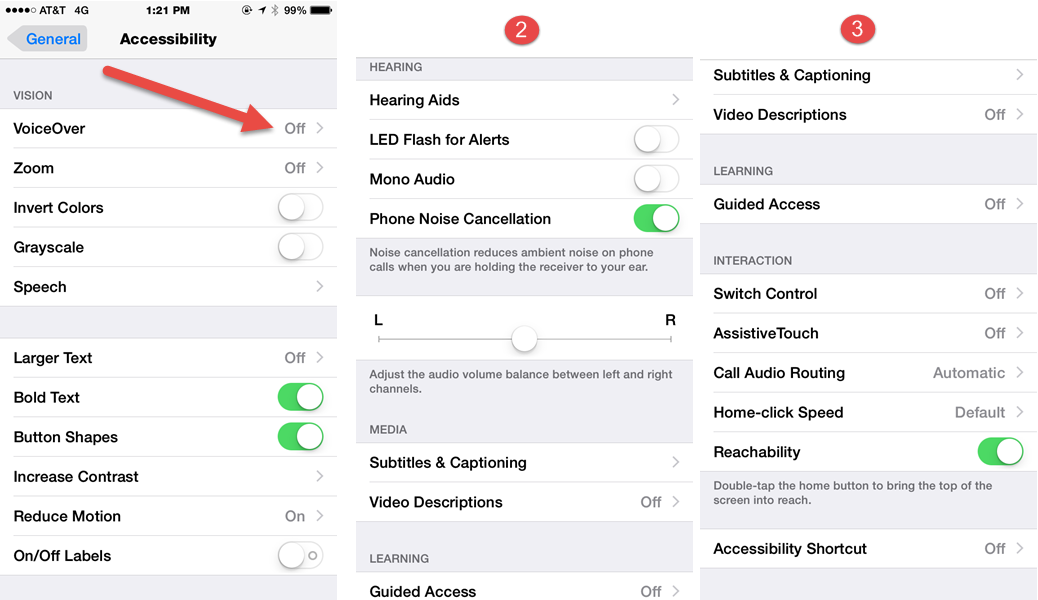 turn on accessibility light iphone 8
