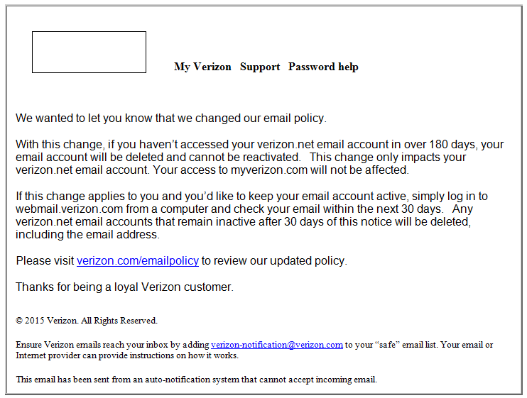 Verizon email policy Practical Help for Your Digital Life®