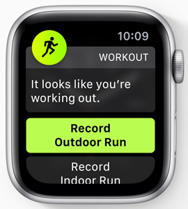 apple watch auto detect workout