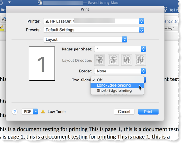 How To Print Double Sided On Mac Word